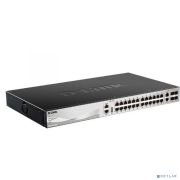 D-Link DGS-3130-30TS/B1A PROJ Управляемый L3 стекируемый коммутатор с 24 портами 10/100/1000Base-T, 2 портами 10GBase-T и 4 портами 10GBase-X SFP+ Товар под заказ
