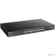 D-Link DGS-1250-28XMP/A1A Управляемый L2 коммутатор с 24 портами 10/100/1000Base-T и 4 портами 10GBase-X SFP+ (24 порта PoE 802.3af/at, PoE-бюджет 370 Вт) Товар под заказ