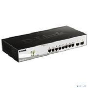 D-Link DGS-1210-10/F1A Управляемый L2 коммутатор с 8 портами 10/100/1000Base-T и 2 портами 1000Base-X SFP Товар под заказ