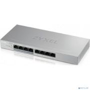 ZYXEL GS1200-8HPV2-EU0101F Коммутатор 8xGE (4xPoE+), настольный, бесшумный (без вентилятора), с поддержкой VLAN, IGMP, QoS и Link Aggregation, бюджет PoE 60 Вт Товар под заказ