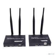 ORIENT VE054, WiFi HDMI KVM Extender (Tx+Rx), HDMI+USB беспроводной удлинитель до 200 м, HDMI 1.3, 1080p@60Hz, HDCP1.2, передача ИК сигнала управления , питание от внешних БП, метал. корпус  (31372) Товар под заказ