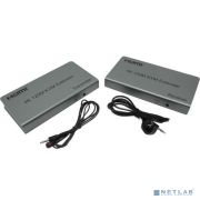 ORIENT VE051, HDMI KVM extender, HDMI+USB+Audio удлинитель до 120 м по витой паре Cat5e/6, HDMI 1.4, 4K@30Hz/1080p@60Hz, HDCP, передача ИК сигнала управления, пит. от вн.БП 5В/1А, метал.корп.(31068) Товар под заказ