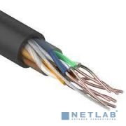 Rexant (01-0065) Кабель витая пара U/UTP, CAT 5e, ZH нг(А)-HF, 4PR, 24AWG, OUTDOOR, SOLID, черный, 305м Товар под заказ