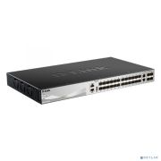 D-Link DGS-3130-30S/B1A PROJ Управляемый L3 стекируемый коммутатор с 24 портами 1000Base-X SFP, 2 портами 10GBase-T и 4 портами 10GBase-X SFP+ Товар под заказ