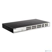 D-Link DGS-1210-28P/F5A Настраиваемый L2 коммутатор с 24 портами 10/100/1000Base-T и 4 комбо-портами 100/1000Base-T/SFP (24 порта PoE 802.3af/at, PoE-бюджет 193 Вт) Товар под заказ