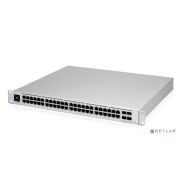 UBIQUITI USW-Pro-48-POE PoE-коммутатор в стойку, 48х 1G RJ45, 4х 10G SFP+, раздача 600 Вт Товар под заказ