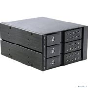 Procase T3-203-SATA3-BK {Hot-swap корзина 3 SATA3/SAS 6Gb (черный) hotswap trayless aluminium mobie rack module (2x5,25) 1xFAN 80x15mm} Товар под заказ
