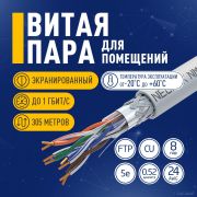 Кабель NEOMAX [NM40001] SF/UTP cat.5e 4 пары (305 м) 0.52 мм (24 AWG) Медь, PVC;  Fluke Tested Товар под заказ