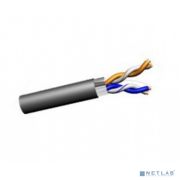 Rexant (01-0124) Кабель витая пара F/UTP, CAT 5e, PE, 2PR, 24AWG, OUTDOOR, SOLID, черный, 305м Товар под заказ
