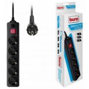 Фильтр сетевой BURO 500SH-1.8-B 1.8м (5 розеток) черный