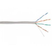 Кабель NIKOLAN U/UTP 4 пары, Кат.5e (Класс D), тест по ISO/IEC, 100МГц, одножильный, BC (чистая медь), 24AWG (0,50мм), PVC нг(А), серый