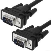 Кабель Greenconnect SVGA 0.5м чёрный, OD6.0mm. 15M / 15M GCR-VM2VM1-0.5m, 28/28 AWG, двойной экран GCR-VM2VM1-0.5m