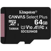 Карта памяти 64Gb MicroSD Kingston Canvas Select Plus Class 10 (SDCS2/64GBSP)