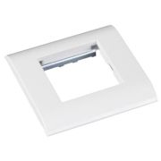 Настенная лицевая панель NETLAN под 1 вставку Mosaic, 45x45, с подрамником, белая