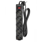 Сетевой фильтр CBR CSF 2505-1.8 Black PC 1.8м (5 розеток) черный