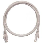 Патч-корд  0,3м. UTP кат.5e  NIKOMAX, серый (медный, LSZH)