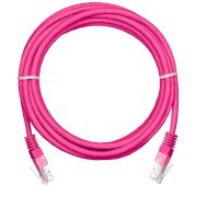 Патч-корд  2,0м. UTP кат.5e NETLAN, розовый (медный)